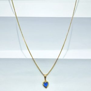 COLAR PEDRA ZIRCÔNIA CORAÇÃO